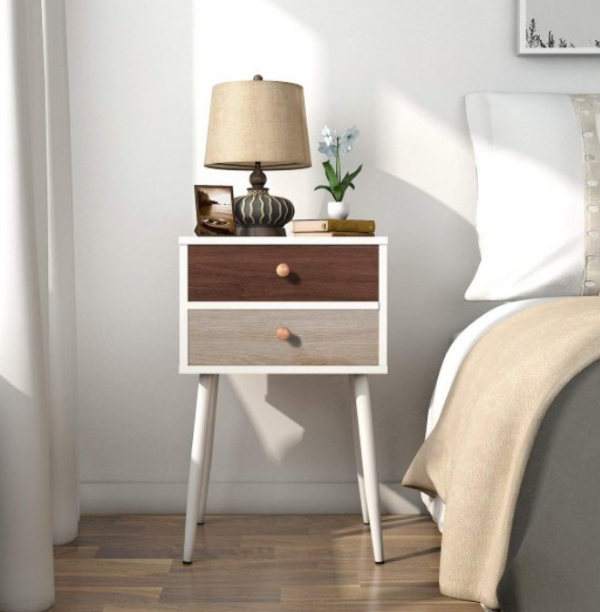 Meja Sisi dengan Laci Kecil